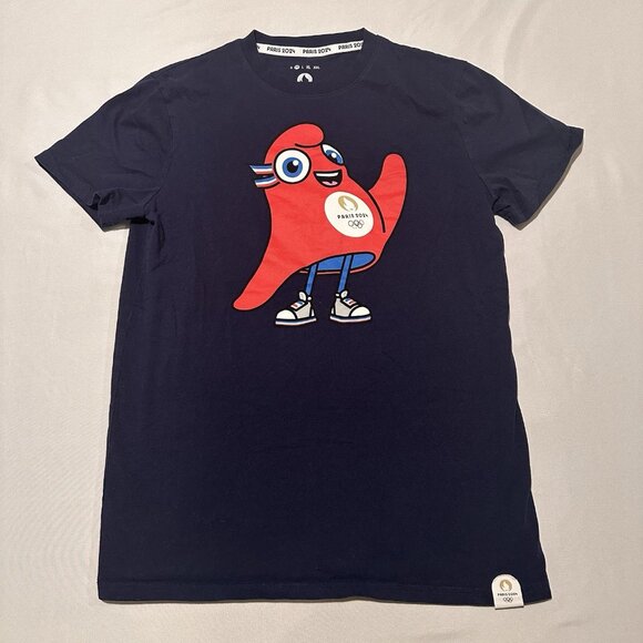 Paris 2024 Olympics Blue T-shirt THE PHRYGE - Men's Size Medium Official - Picture 1 of 9